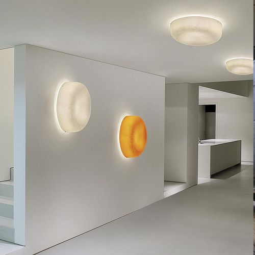 Plafonnier contemporain - OLA SLIM - Karboxx - rond / en fibre de verre / fluorescent