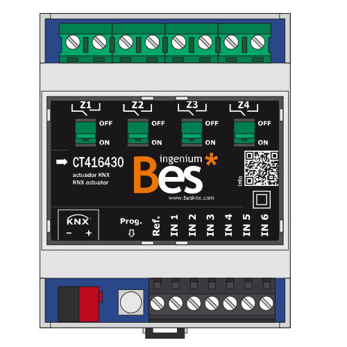 Actionneur de store KNX - 6E4S-30A-K - Ingenium - BES KNX - résidentiel / professionnel / sur rail DIN