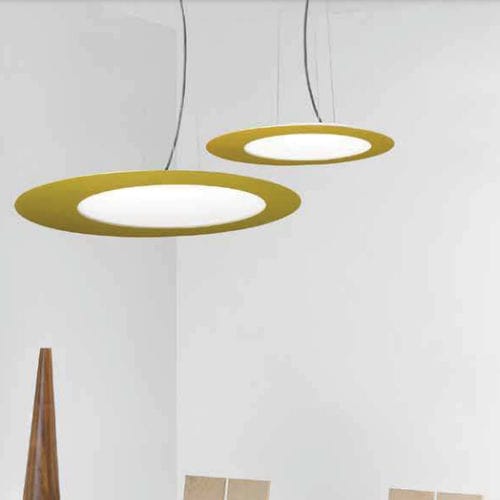 Suspension - PLANA DECOR - Engi Lighting - en bronze / en tôle d'acier / en or