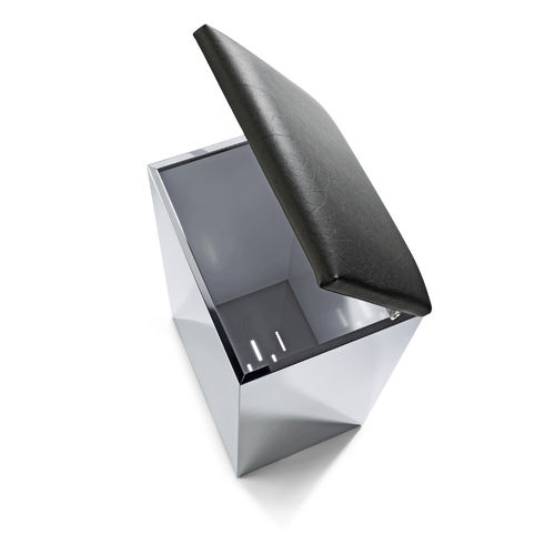 Tabouret contemporain - CASE HK 2 - Decor Walther Einrichtungs GmbH - en simili cuir / avec piètement en acier / avec piètement en acier inoxydable
