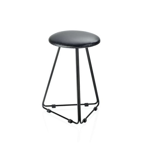 Tabouret de douche avec piètement en métal - DW 71 - Decor Walther Einrichtungs GmbH - blanc / noir