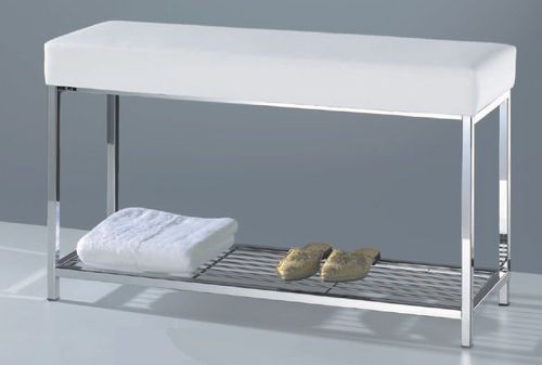 Banc de vestiaire contemporain - DW 67 - Decor Walther Einrichtungs GmbH - en métal chromé / à double assise / tapissé