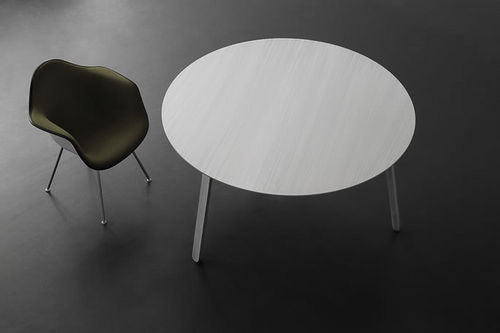 Table contemporaine - INY - MAOLI - en aluminium / ronde
