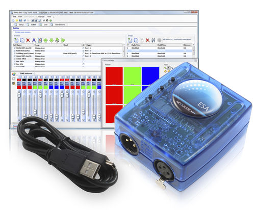 Interface USB vers DMX à mémoire autonome - SLESA-U8 - Nicolaudie Europe