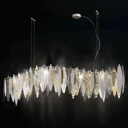 Lustre moderne - ICE RAIN - iDL - en verre de Murano / en métal / doré