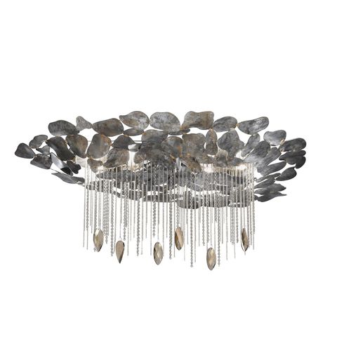 Plafonnier contemporain - CORTEN 469/6PF - iDL - ovale / en métal / à LED