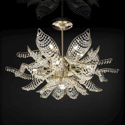 Plafonnier contemporain - NINFEA 436/10+1PF - iDL - en verre de Murano / en métal / à LED