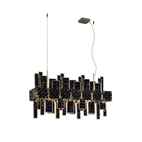 Lustre classique - CRYSTALLINE - iDL - en verre / en métal / 12 ampoules