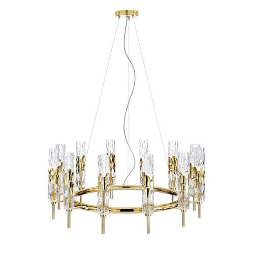 Lustre contemporain - BAMBOO - iDL - en verre de Murano / en métal / professionnel