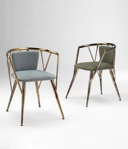 Chaise contemporaine - ATLANTIS  - iDL - d'intérieur / en tissu / en métal