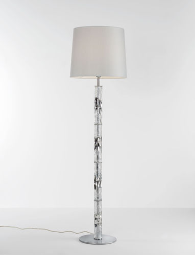Lampe de sol - BAMBOO - iDL - en métal / en verre de Murano / en tissu