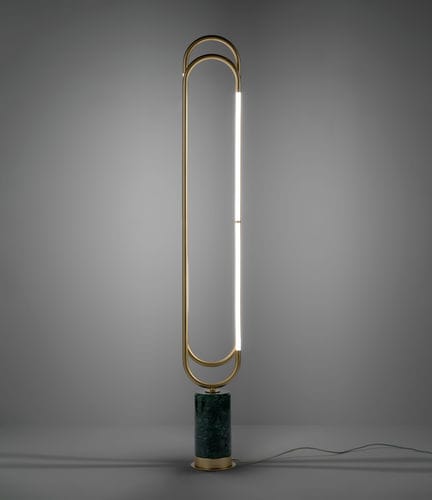 Lampe sur pied - COLLIER 697/2P - iDL - en métal / en marbre / contemporaine