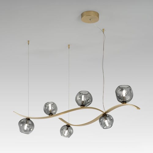 Suspension - NATURE 691/6 - iDL - de bureau / en métal / en verre de Murano