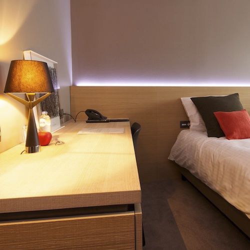 Lampe de table - S71 - Axis 71ba - en métal / en tissu / contemporaine