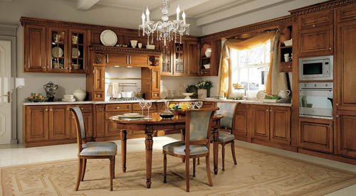 Cuisine classique - LIVING THE SEA - MARTINI MOBILI - en cerisier / en granite / en L