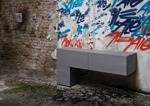 Buffet mural - ADAGIATA - minottiitalia - contemporain / en bois / en bois laqué