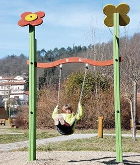 Balançoire en bois - TANIA EZA  - TLF srl - pour parc de jeux