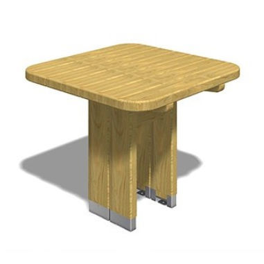 Table contemporaine - ASSO - TLF srl - en bois / en acier zingué / avec piètement en bois