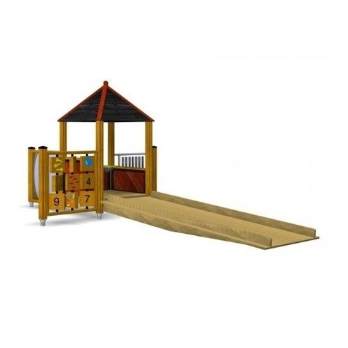 Cabane pour enfant pour aire de jeux - CÀ ROSINA  - TLF srl - au sol / étanche / avec bac à sable