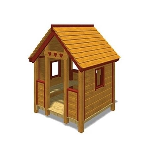 Cabane pour enfant pour aire de jeux - FRIENDS HOUSE B  - TLF srl - étanche / au sol / en bois