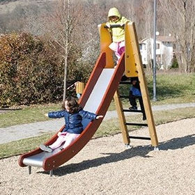 Toboggan droit - 1.151/033  - TLF srl - pour aire de jeux / en bois