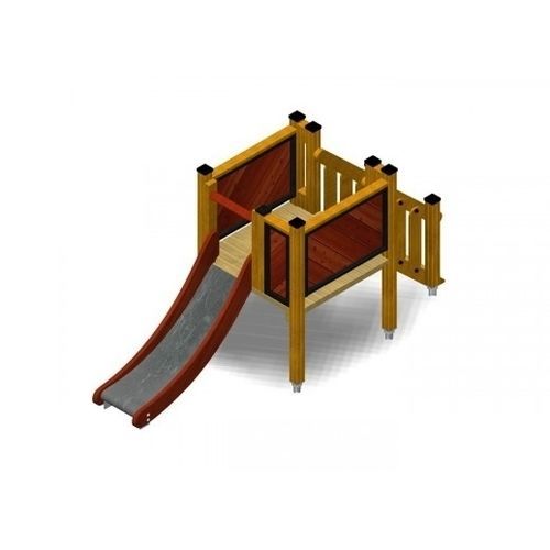 Toboggan droit - 151/015  - TLF srl - pour aire de jeux / en bois