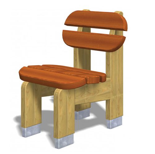 Chaise classique - MARGHERITA  - TLF srl - d'extérieur / en bois / avec piètement en bois