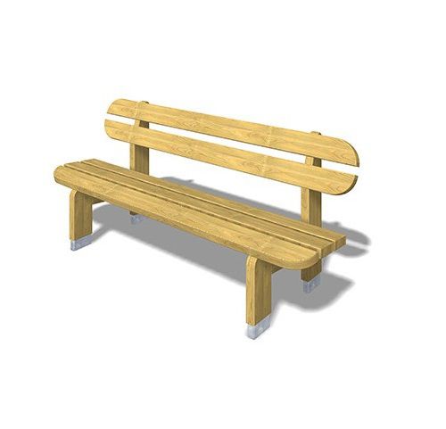 Banc public classique - MARGHERITA  - TLF srl - en bois / avec dossier / sans accoudoirs