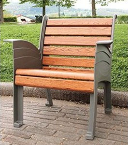 Fauteuil contemporain - SABAUDO   - TLF srl - en bois / en aluminium / gris