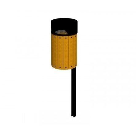 Poubelle en métal - ISIDORA - TLF srl - en bois / d'extérieur / sur pied