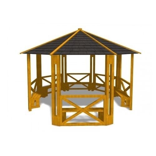 Gazebo en bois - 3.501/SP - TLF srl - toit en bois / structure en bois / pour espace public