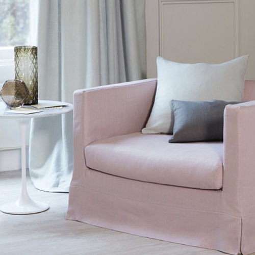 Tissu d'ameublement - LAUNAY  - ROMO - pour rideaux / uni / en lin