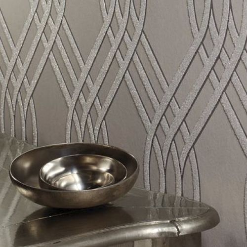 Papier peint contemporain - SHIMA : ARIOSO - ROMO - à motif / aspect tissu / violet