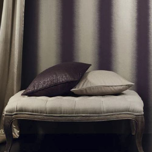 Papier peint contemporain - SHIMA : SARASI - ROMO - en soie / à rayures / aspect tissu
