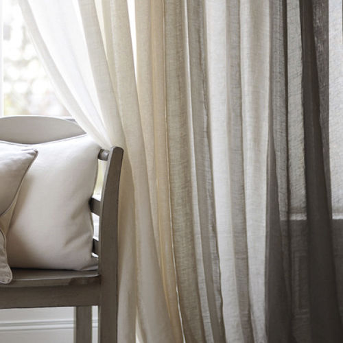 Voilage uni - CIRRUS : CENDAL - ROMO - en lin / en polyester / tissage