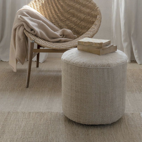 Pouf contemporain - Tres persian - nanimarquina - en laine de Nouvelle Zélande / en fibre naturelle / rond
