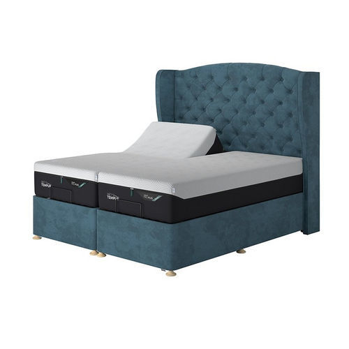 Lit king size - Suffolk Adjustable Disc Divan - TEMPUR - simple / classique / tapissé