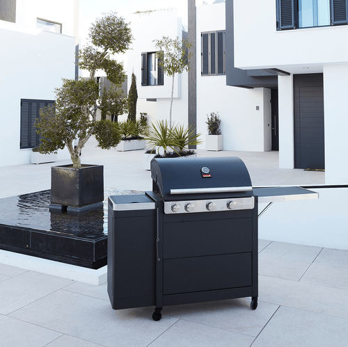 Barbecue à gaz - Stella 3221 - BARBECOOK - sur roulettes / en métal / avec rangement
