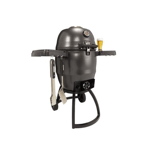 Barbecue à charbon - KEG™ 5000 - Broil King - sur pied / en métal chromé / en fonte