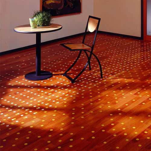 Parquet massif - PREMASS : INTARSI - ALI - verni / coloré / finition mat