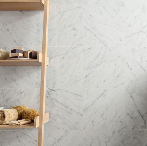 Carrelage en marbre - BIANCO CARRARA - BACCI MARMI - poli / brillant / structure