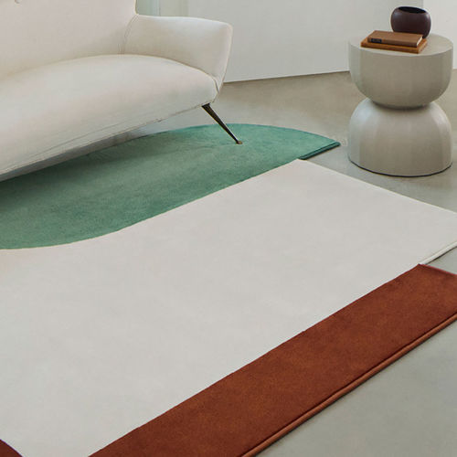 Tapis contemporain - DUNE  - BESANA MOQUETTE - à motif géométrique / poil coupé / orange