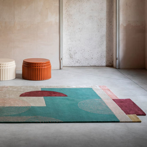 Tapis contemporain - HIGH CURVES  - BESANA MOQUETTE - à motif géométrique / en laine / en viscose