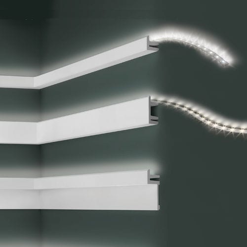 Moulure en polyuréthane - CORNICE C381 L3 - BIANCHI LECCO SRL - carrée / intérieure / pour éclairage indirect