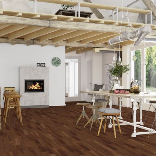 Parquet contrecollé - NUN2356D - BOEN PARKETT - en noyer / point de Hongrie / mat