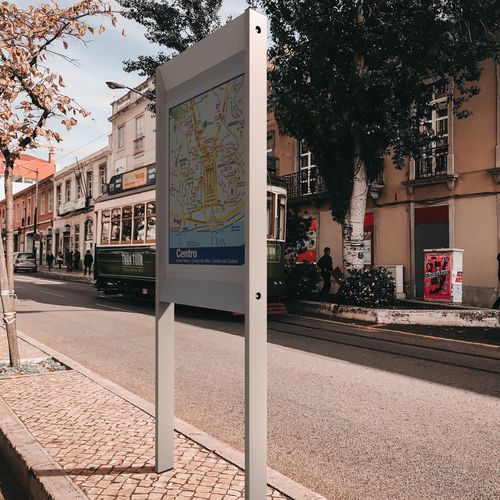 Panneau d'affichage sur pieds hauts - ARCADE - CITY DESIGN - d'extérieur / publicitaire / modulaire