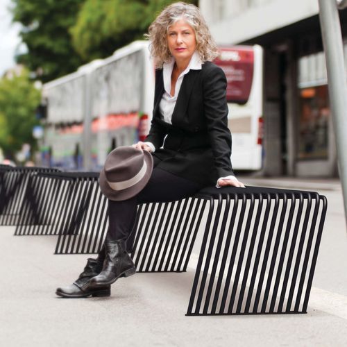 Fauteuil contemporain - OBLIQUE SP - CITY DESIGN - en acier galvanisé / en acier / blanc