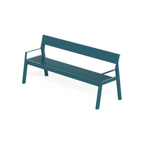 Banc public contemporain - CASTEO MB 1800 - CITY DESIGN - en acier galvanisé / avec dossier / avec accoudoirs