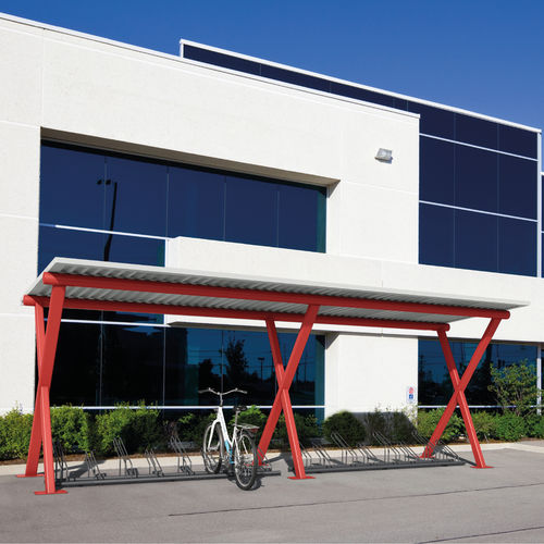 Abri vélo durable - CIKE - CITY DESIGN - incliné / en acier galvanisé / pour espace public