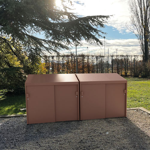 Cache-conteneur résidentiel - CLEAN - CITY DESIGN - en tôle d'acier / en acier galvanisé